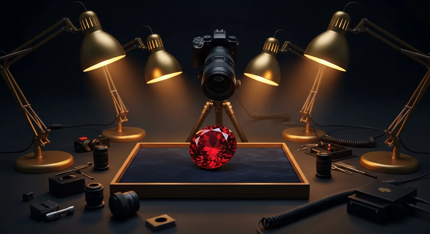 Grenat rouge profond taillé en cabochon sur fond noir